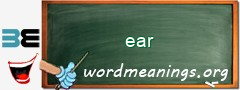 WordMeaning blackboard for ear